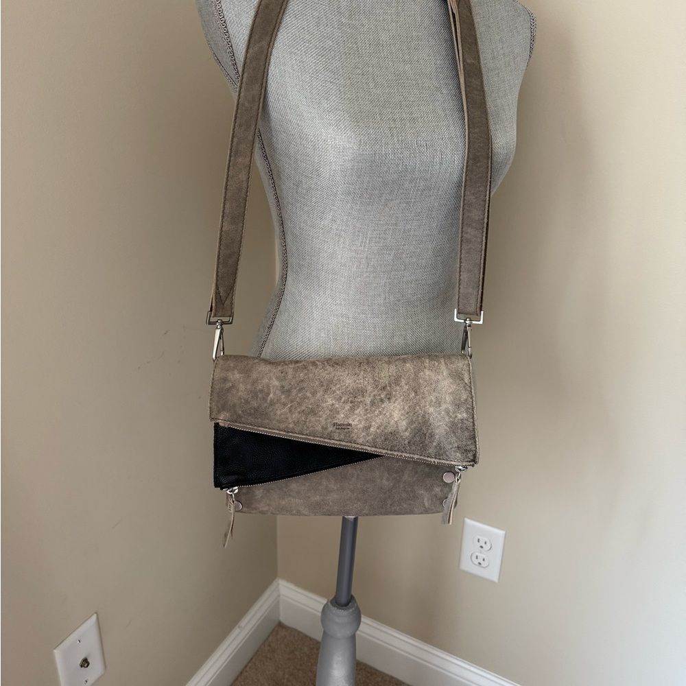 Hammitt Tan and Black multi wear Crossbody Bag leather crossbody